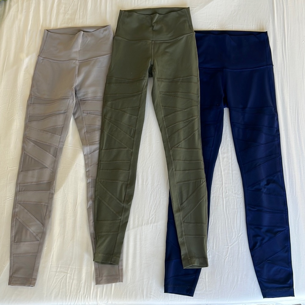 NEW 3 Pairs of Wunder Under Lululemon Rare Leggings (Mesh-tech)
